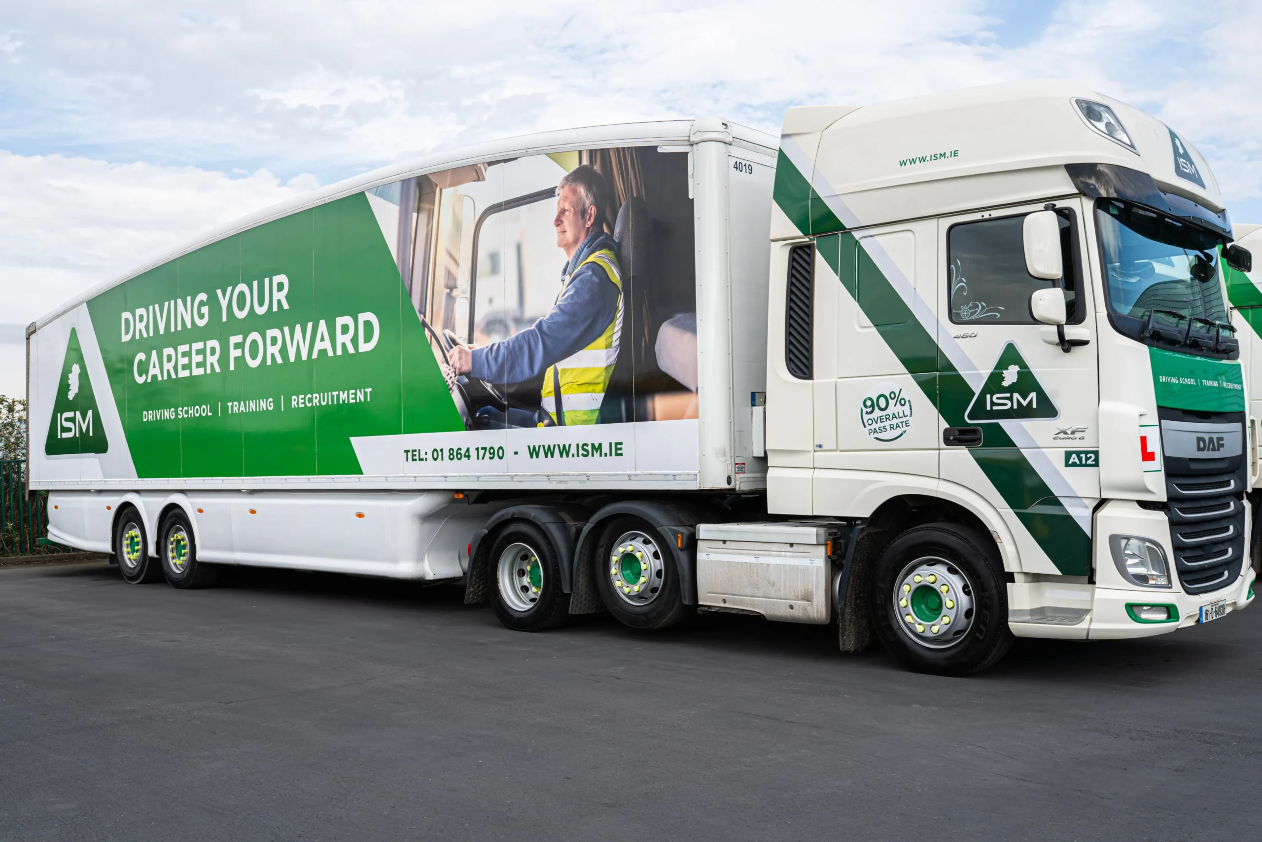 A_large_truck_featuring_a_ISM_logo_on_its_side_ISM_Driving_lessons